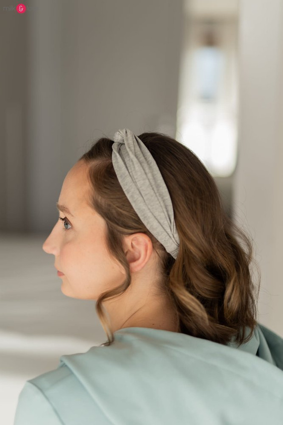 Opaska do włosów na gumce Milk&Love czarny