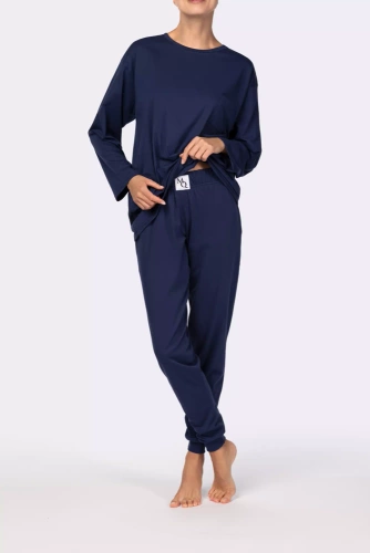 Homie longsleeve Piżama damska Mona navy