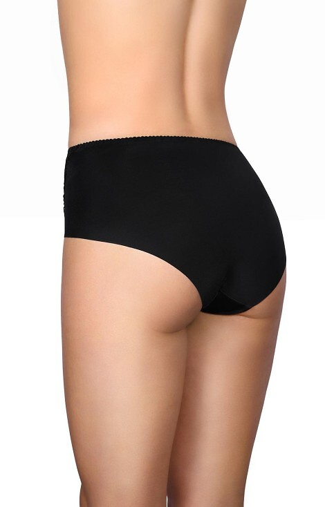 58 Figi Modo czarne  – mikrofibra, koronka z przodu, cięte laserowo