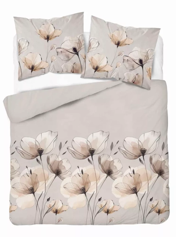 5492 B Pościel satynowa Detexpol Satin Stories cappuccino | 100% bawełna, splot satynowy, zamek, opakowanie prezentowe