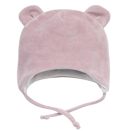 Hello Czapka niemowlęca welurowa Pinokio -  różowa
