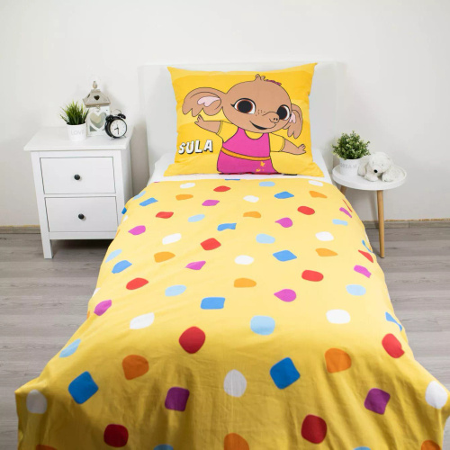 Pościel bawełniana Królik Bing i Sula 140x200 Jerry Fabrics