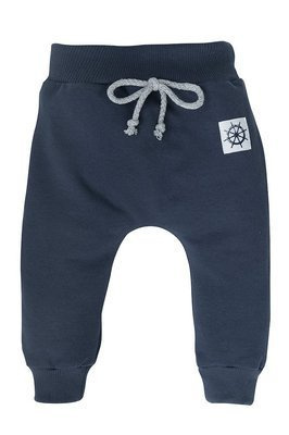 10223D "LA MER" Spodnie niemowlęce dresowe Makoma granatowy