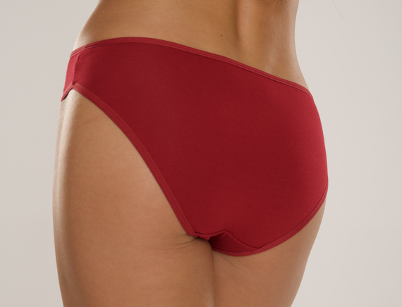 004 Limited Figi damskie De Lafense – klasyczne, niski stan, wiskoza - bordowy