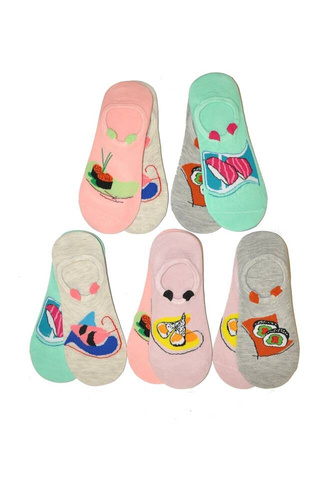 0144 Midini Sushi Baleriny Stopki Damskie Wik -mix kolor