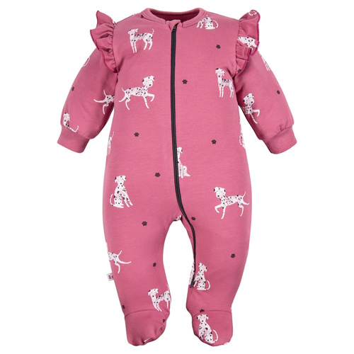 Dogs & Spots Pajac niemowlęcy Eevi - jagodowy