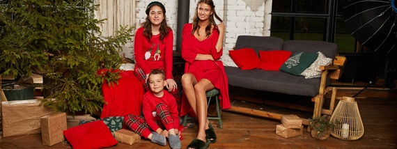 Song Szlafrok Damski 3/4 rękaw Italian Fashion - czerwony