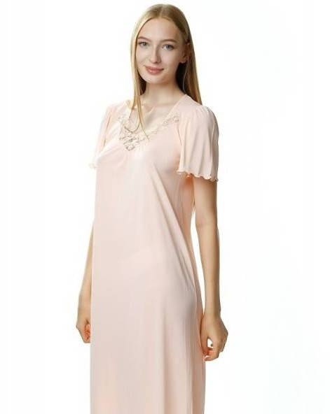 4112 Beatriz halka koszula nocna damska Mewa łososiowy