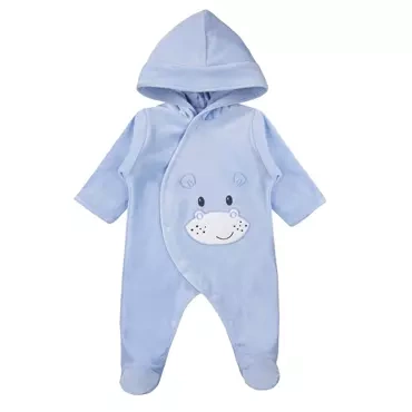 "Baby Love" Pajac welurowy Ewa Klucze - niebieski