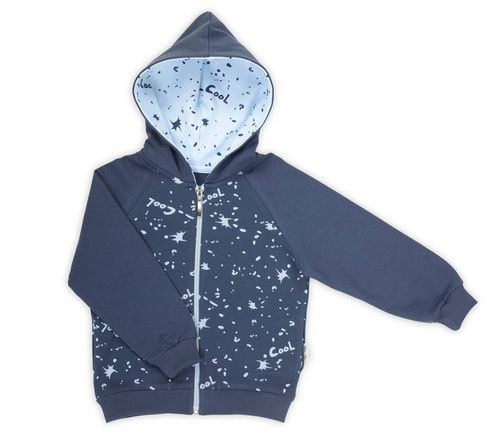 185273 Maks Bluza dresowa z kapturem Nicol - granatowy