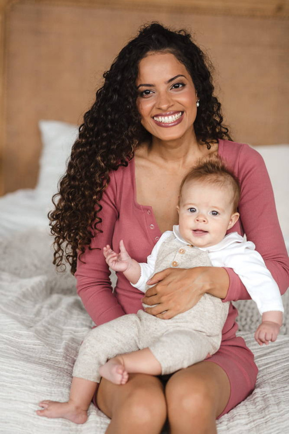 Tummy Sukienka ciążowa i do karmienia z dzianiny w prążek Milk&Love dusty cedar