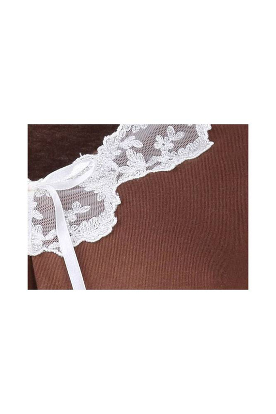 84383 Piżama damska zwierzęcy wzór Mewa brązowy