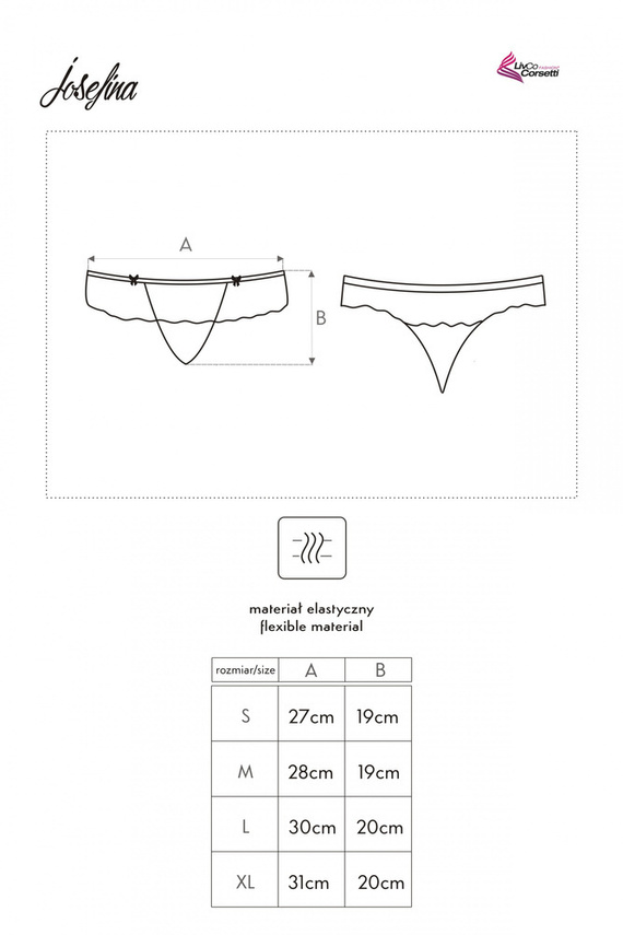 Josefina White LC 6063 Stringi damskie LivCo Corsetti Fashion