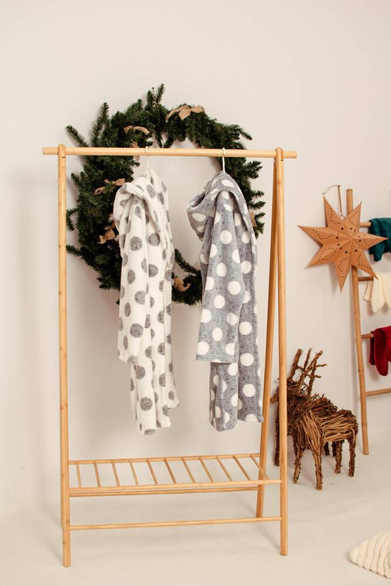 323 Kropki Szlafrok Forex - szary