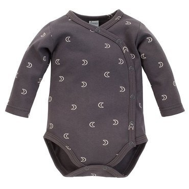 "Dreamer" Rozpinane Body z długim rękawem Pinokio - grafit druk