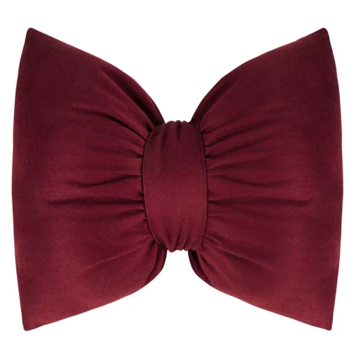 Kokarda Poduszka świąteczna Eurofirany bordowy 45x55 – welwetowa kokarda