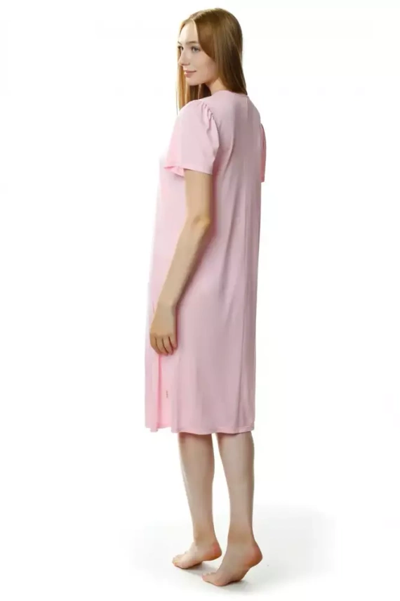 1693 Berenika halka koszula nocna damska Mewa różowy