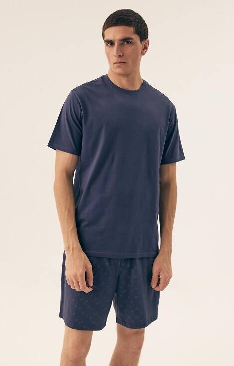 42601 Shore Piżama Męska Core Henderson - steel blue
