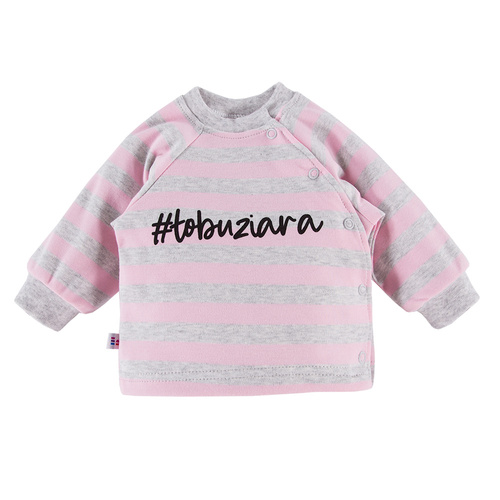 Ancymon Bluzka niemowlęca 2-pak Eevi - szary/różowy