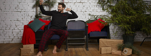 Zeman Piżama Męska Italian Fashion - czarny/druk