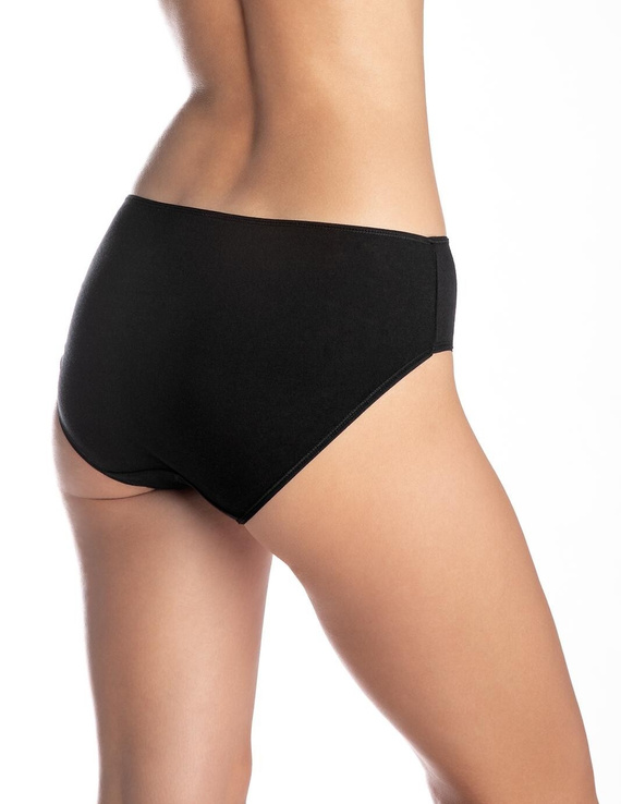 Figi damskie L-120BI-94 Lama czarny-czerwony– bawełniane, 3-pak, wygodne i klasyczne