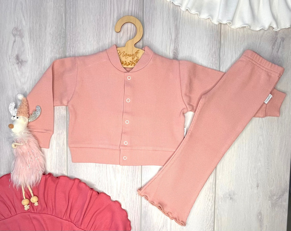 Bomberka BS003 Mamatti 97% bawełna, napy – stylowy komplet, brudny róż