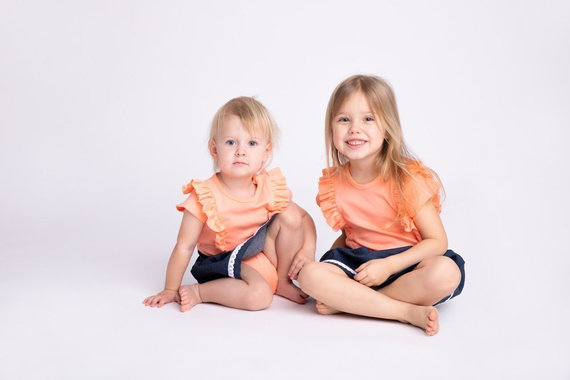 169032 Body z krótkim rękawem "Mix" Nicol - łosoś