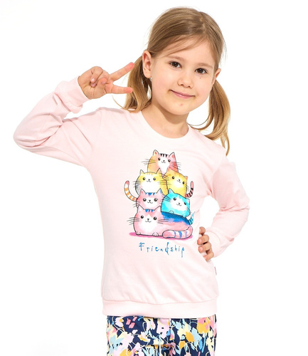 Piżama Dziewczęca Cornette Kids Girl 594/210 Friendship 100% Bawełna