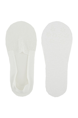 SN049 Baleriny stopki damskie Noviti - biały