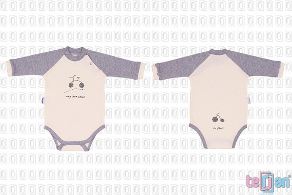 Body z długim rękawem "BIKE" różowe