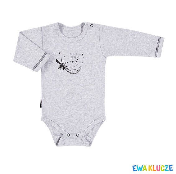 Body niemowlęce "BLACK" dla dziewczynki Ewa Klucze szare