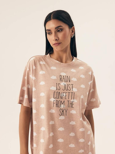 42647 Nubes Piżama Damska Henderson - beżowy