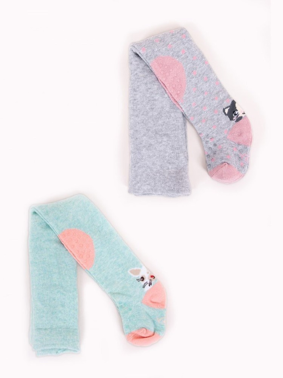 RAB-0025G Rajstopy do raczkowania mix kolor-dziewczynka