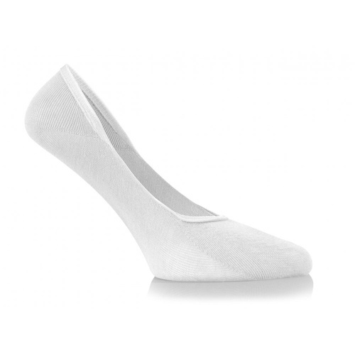Balerinki damskie niewidoczne stopki bawełniane anatomiczne biały