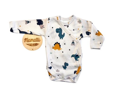 Body kopertowe z długim rękawem Mamatti BD15526 – 100% bawełna | OEKO-TEX | Polska jakość