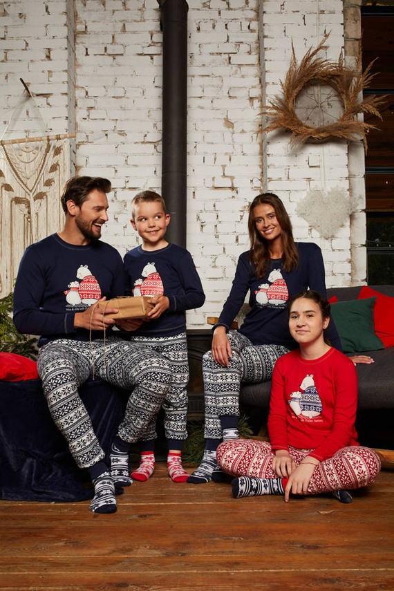 Arktyka Piżama Męska Italian Fashion -  granatowy