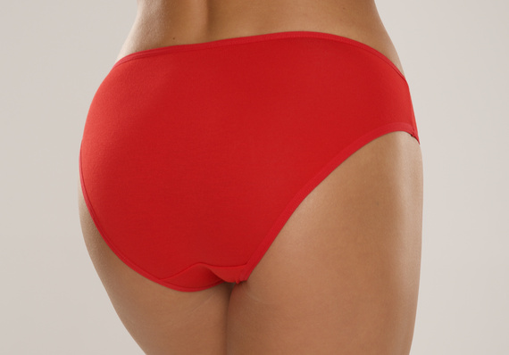 004 Limited Figi damskie De Lafense – klasyczne, niski stan, wiskoza - czerwony