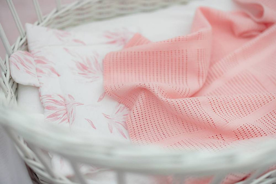 Sensis Jade Kocyk Niemowlęcy - pudrowy 