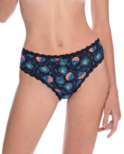 L-1528 BI A'2 Figi Damskie Lama granatowy