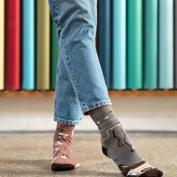 078 Nie do pary, Skarpety damskie More - 043 beżowe