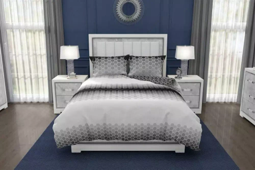 Glamour 018 Pościel bawełniana geometria Faro szary