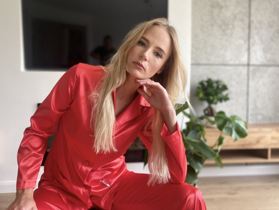 934 Classic Piżama damska Forex - czerwony