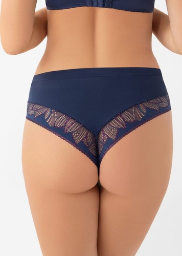 K 972 Astrid Figi brazyliany Gorsenia – granatowe z koronką i tiulem