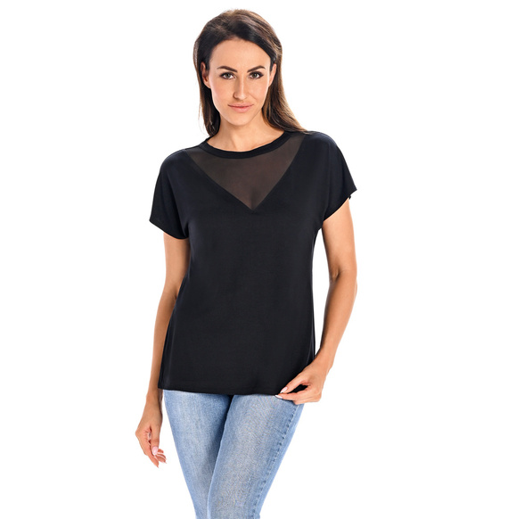 219201 Cora Bluzka damska bambusowa Teyli - czarny