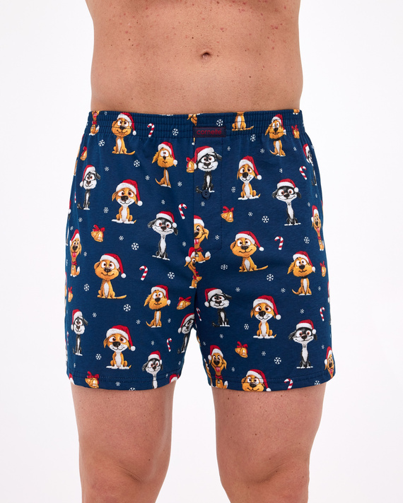 016/20 Dogs Cornette – bokserki męskie świąteczne, luźne, bawełniane, wygodne