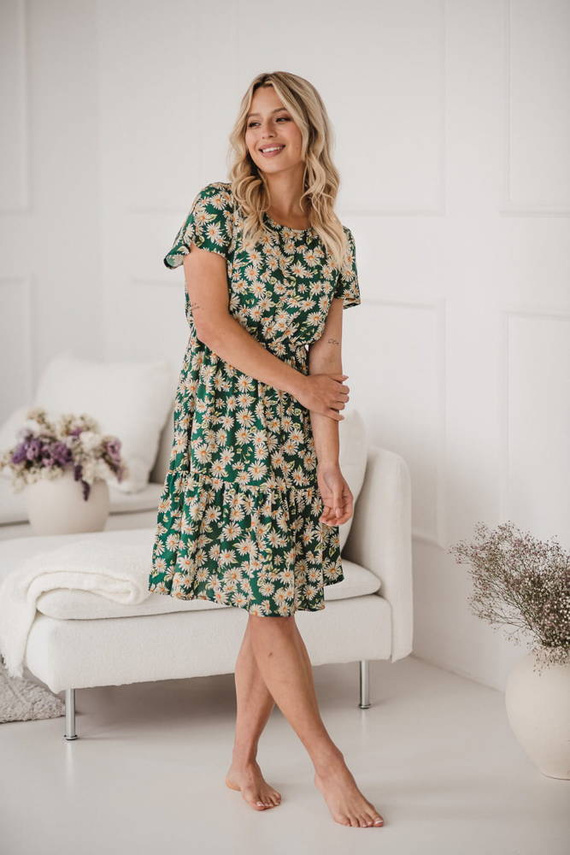 Lovely Dress sukienka ciążowa i do karmienia krótki rękaw Milk&Love zielony