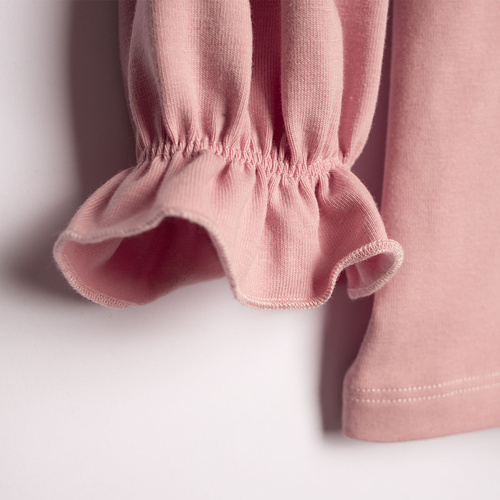 Bluzka dziewczęca Nicol 220140 różowa bawełna elegancka kokarda