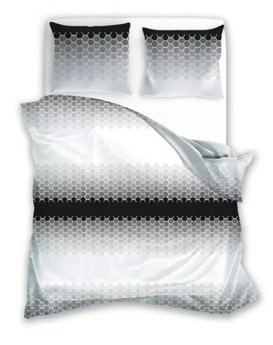 Glamour 018 Pościel bawełniana geometria Faro szary