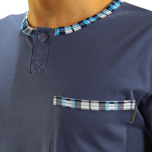 Jasiek Piżama Męska długi rękaw długie spodnie Sesto Senso - jeans