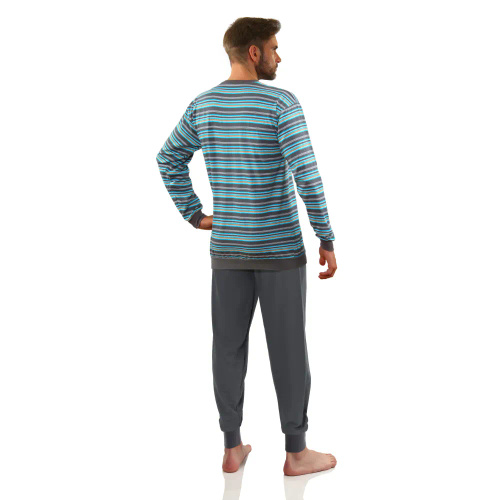 2509/23 Piżama Męska Sesto Senso - grafitowy